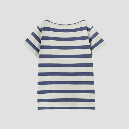 FADED STRIPE COTTON JERSEY