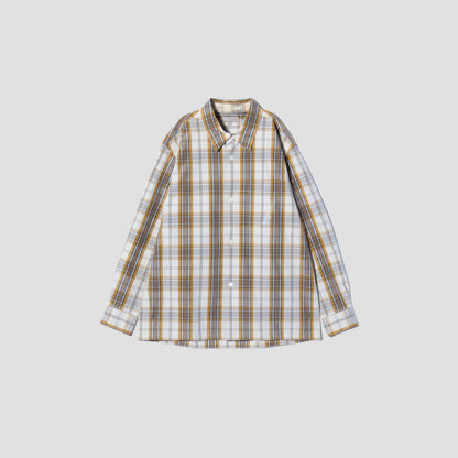 GRAPHIC CHECK COTTON SHIRT