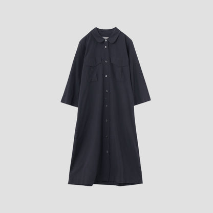 SILK COTTON POPLIN DRESS