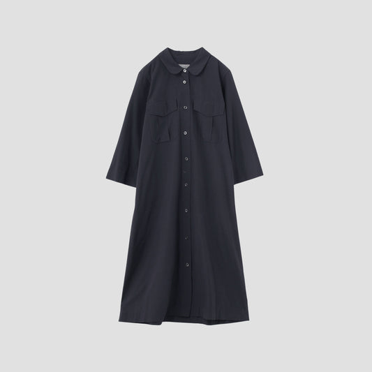 SILK COTTON POPLIN DRESS