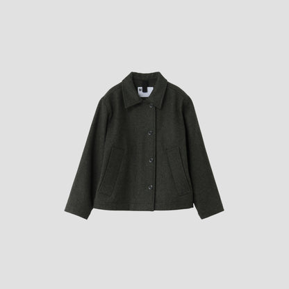 COARSE WOOL MELTON BLOUSON