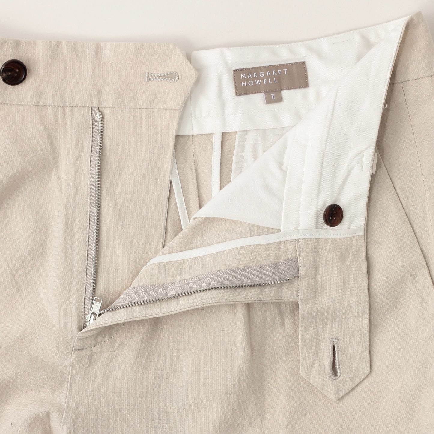 COTTON LINEN SILK TROUSERS