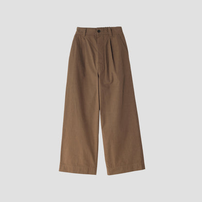 OVERDYE MELANGE COTTON LINEN TROUSERS