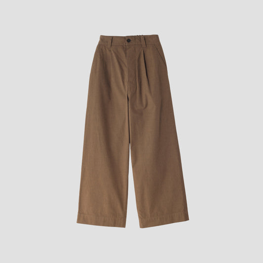 OVERDYE MELANGE COTTON LINEN TROUSERS