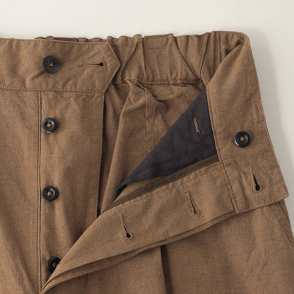 OVERDYE MELANGE COTTON LINEN TROUSERS
