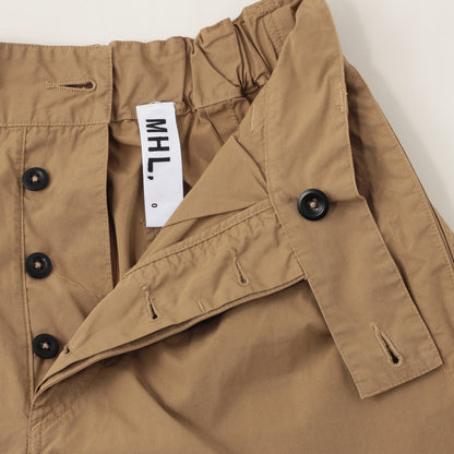 FINE COMPACT COTTON POPLIN TROUSERS