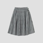 GINGHAM OVERCHECK COTTON SKIRT