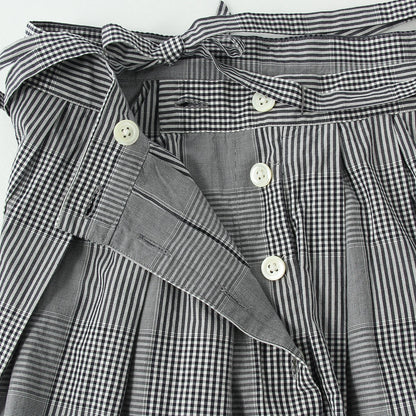 GINGHAM OVERCHECK COTTON SKIRT