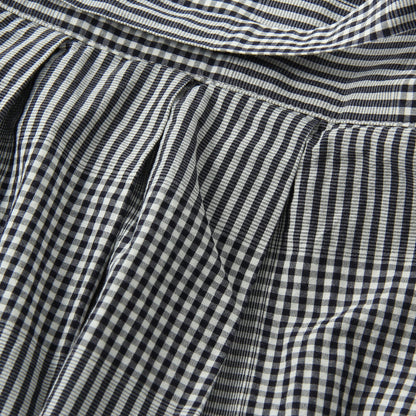 GINGHAM OVERCHECK COTTON SKIRT