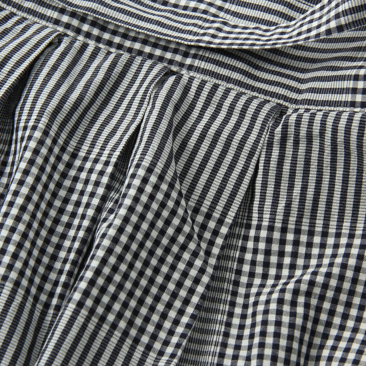 GINGHAM OVERCHECK COTTON SKIRT
