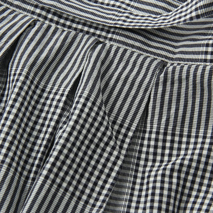 GINGHAM OVERCHECK COTTON SKIRT