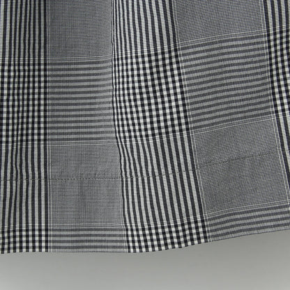 GINGHAM OVERCHECK COTTON SKIRT