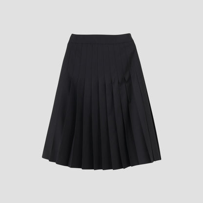 WOOL BLEND TWILL SKIRT