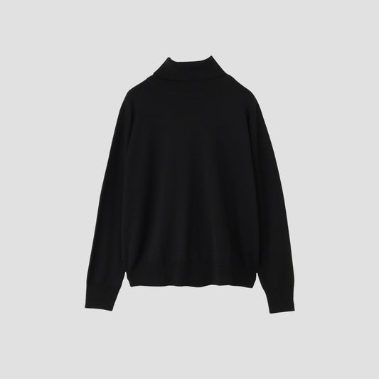 FINE WOOL TURTLE NECK KNIT
