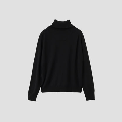 FINE WOOL TURTLE NECK KNIT