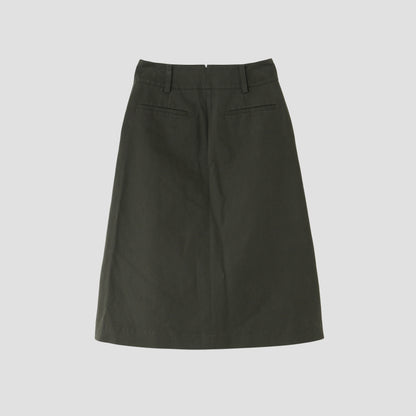 BRUSHED COTTON LINEN SKIRT
