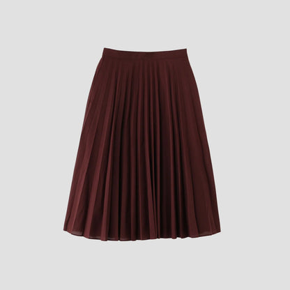 SHEER WOOL POLYESTER SKIRT