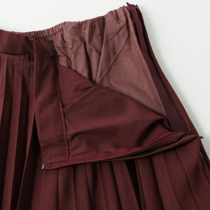 SHEER WOOL POLYESTER SKIRT