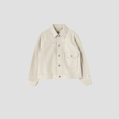 WHITE DENIM BLOUSON