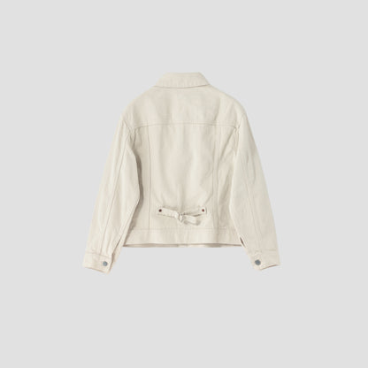 WHITE DENIM BLOUSON