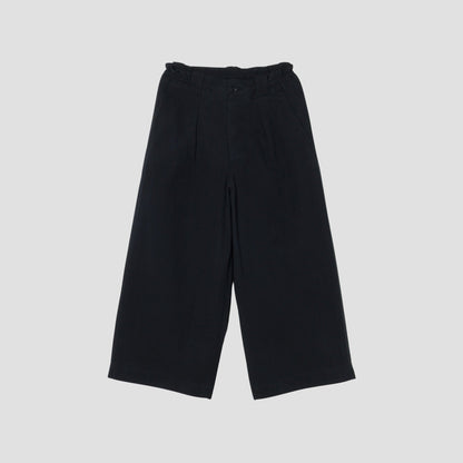 COTTON LINEN PLAIN WEAVE TROUSERS