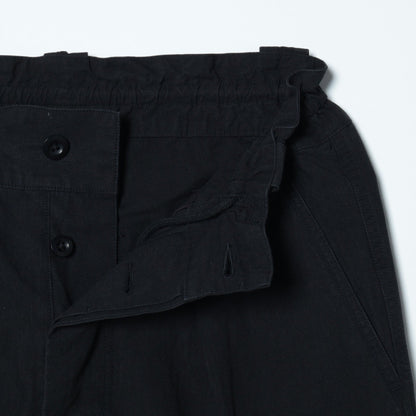 COTTON LINEN PLAIN WEAVE TROUSERS
