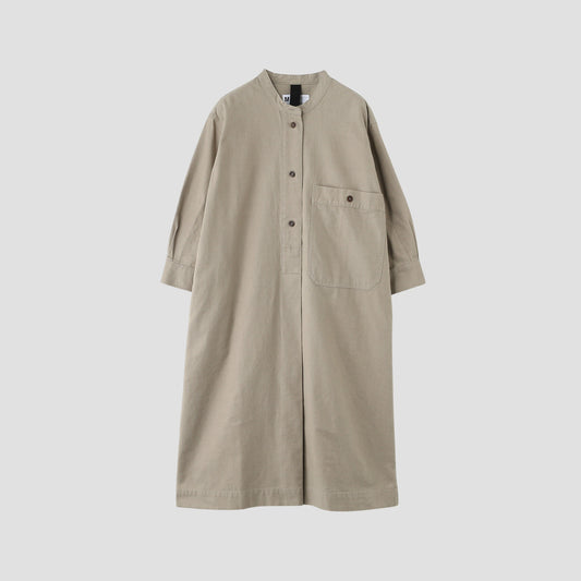 WORN COTTON WOOL TWILL DRESS