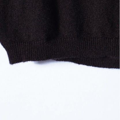 CASHMERE DEEP TRIM T-SHIRT KNIT