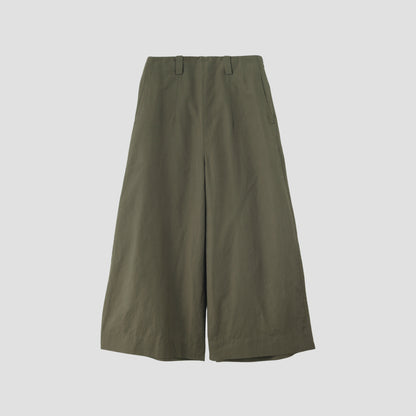 PLAIN WEAVE COTTON LINEN TROUSERS