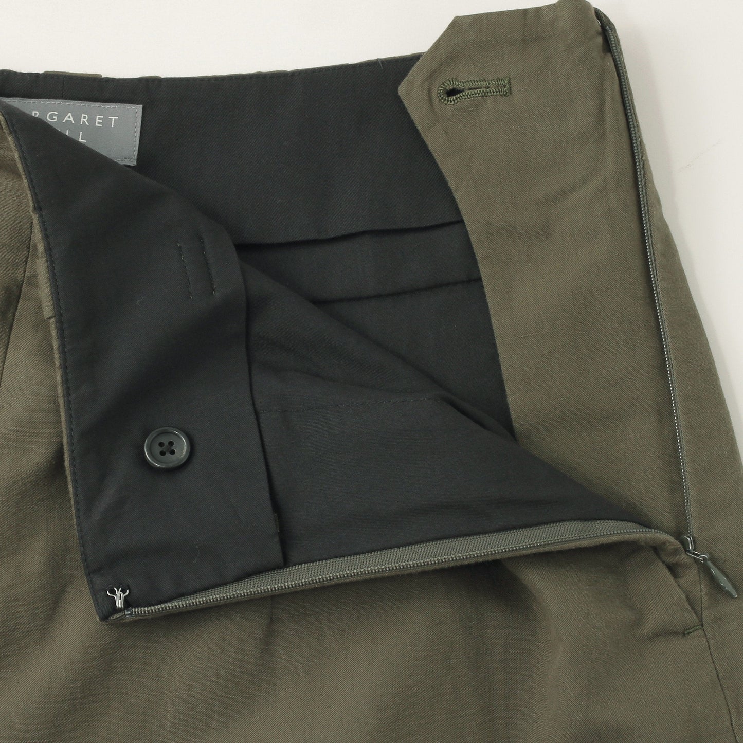 PLAIN WEAVE COTTON LINEN TROUSERS