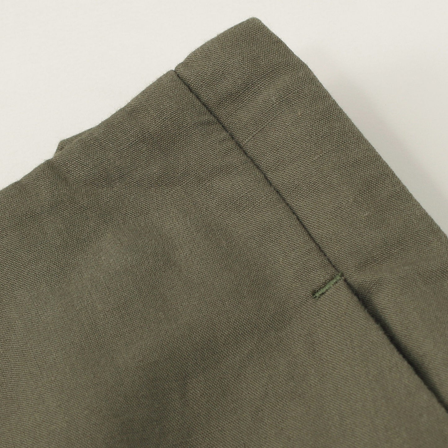 PLAIN WEAVE COTTON LINEN TROUSERS