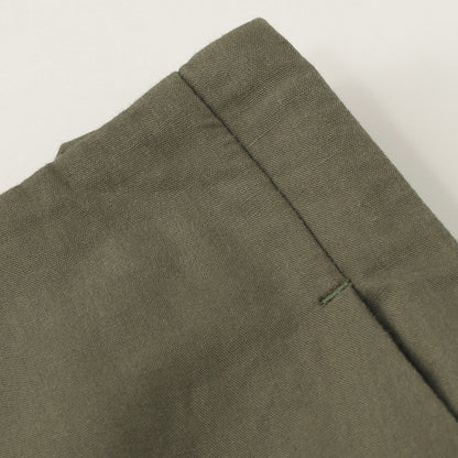 PLAIN WEAVE COTTON LINEN TROUSERS