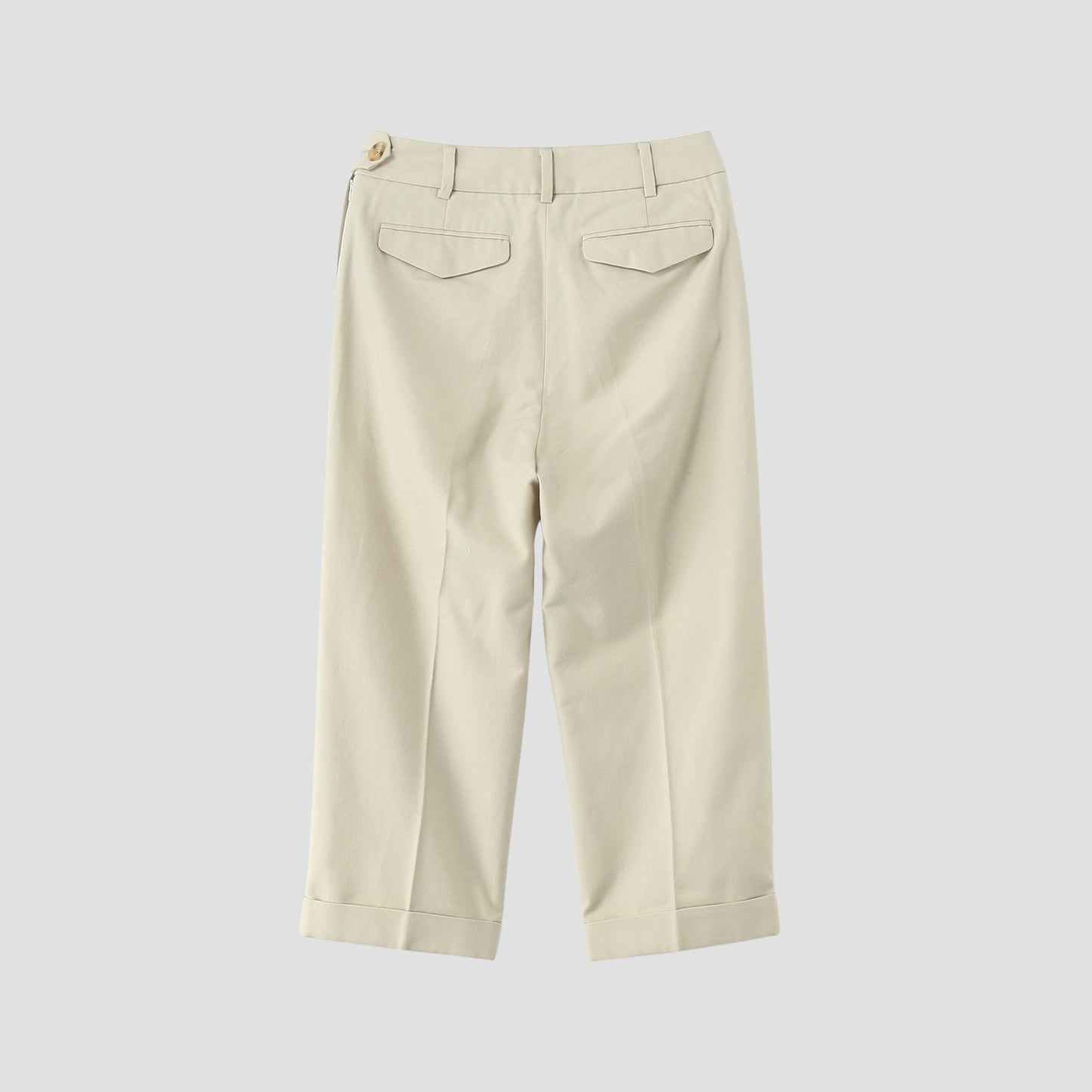 BRUSHED COTTON WOOL TROUSERS