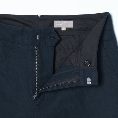 COTTON LINEN TWILL TROUSERS