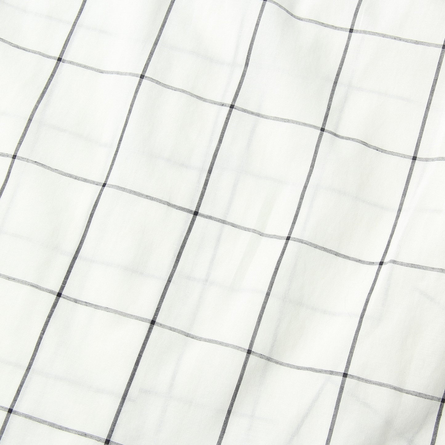 WINDOWPANE CHECK COTTON LINEN SHIRT