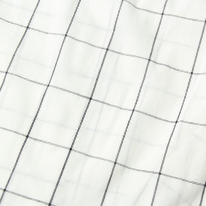 WINDOWPANE CHECK COTTON LINEN SHIRT