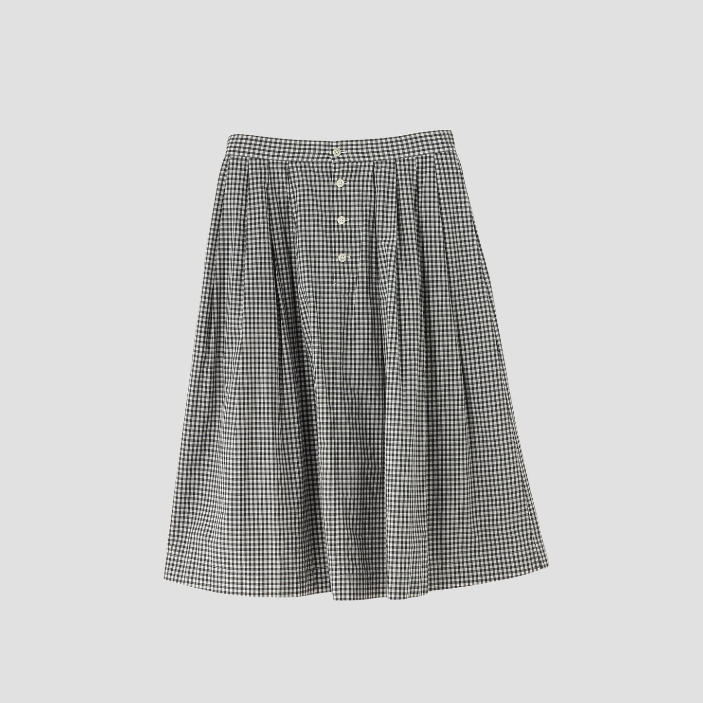 DRY GINGHAMCHECK COTTON SKIRT
