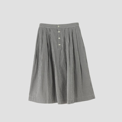 DRY GINGHAMCHECK COTTON SKIRT