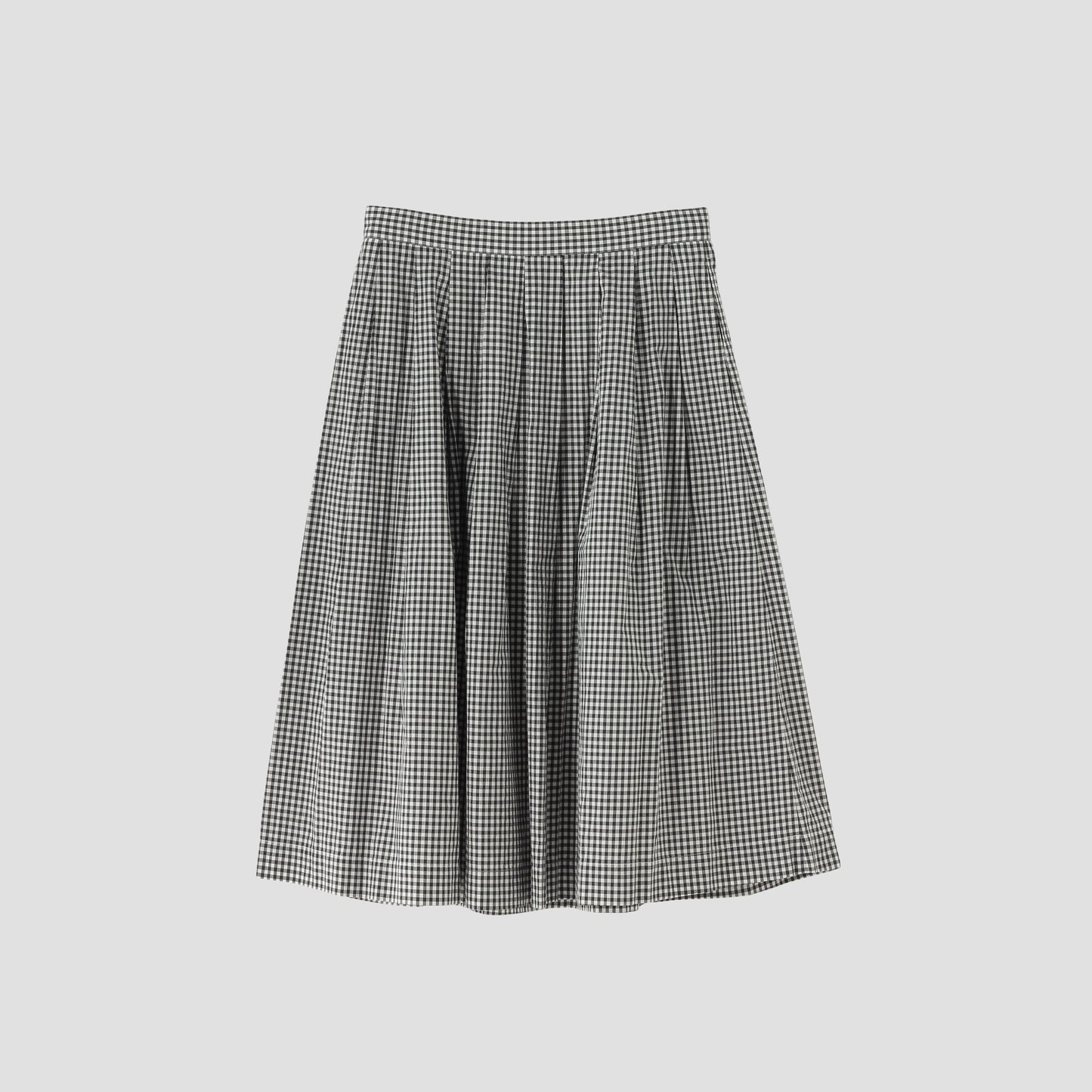 DRY GINGHAMCHECK COTTON SKIRT