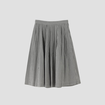 DRY GINGHAMCHECK COTTON SKIRT