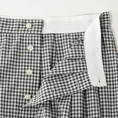 DRY GINGHAMCHECK COTTON SKIRT
