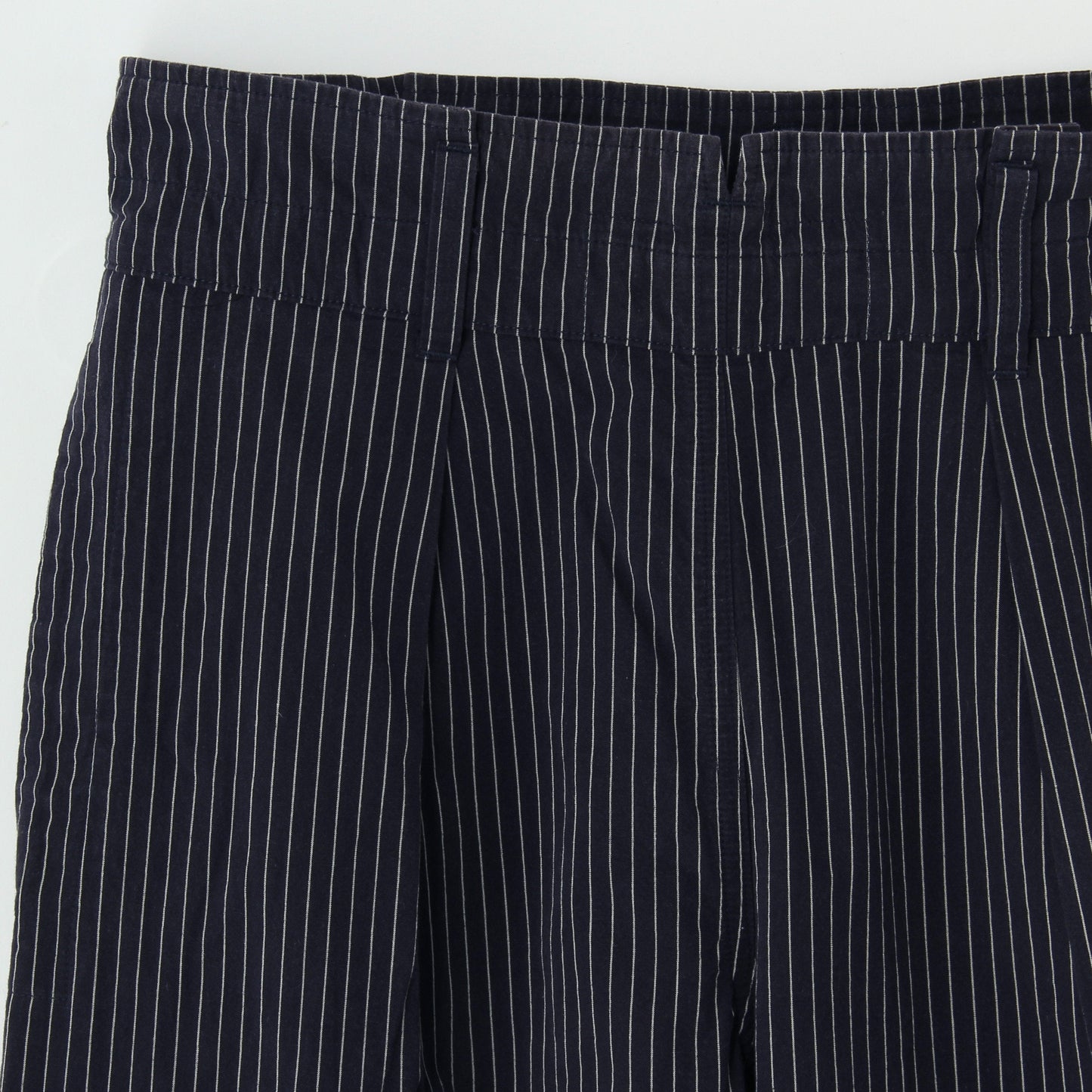 COTTON LINEN STRIPE TROUSERS