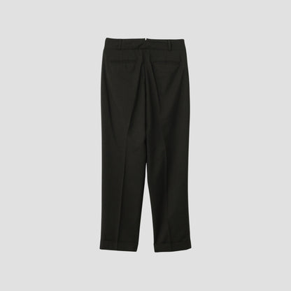 FINE CHECK WOOL TROUSERS