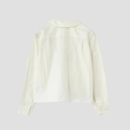 COTTON WOOL POPLIN SHIRT