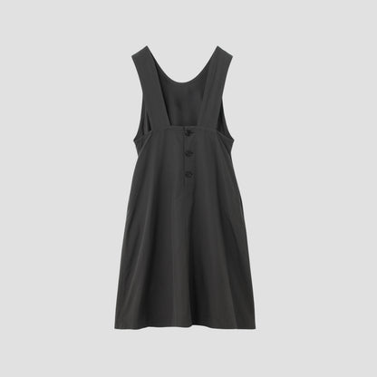 SILK COTTON POPLIN DRESS