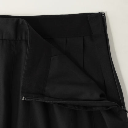 FINE WOOL POPLIN SKIRT