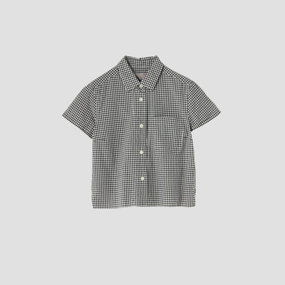 DRY GINGHAMCHECK COTTON SHIRT
