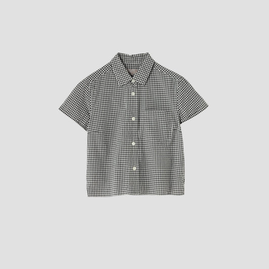 DRY GINGHAMCHECK COTTON SHIRT