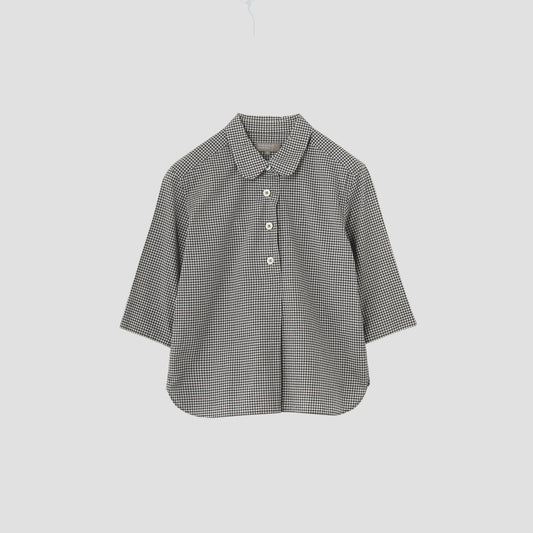 COTTON LINEN CHECK SHIRT