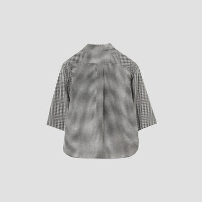 COTTON LINEN CHECK SHIRT